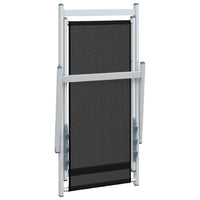 Thumbnail for Strandstühle 2 Stk. Klappbar Schwarz Aluminium und Textilene