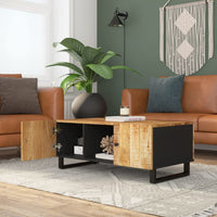 Thumbnail for Couchtisch 100x54x40 cm Massivholz Mango & Holzwerkstoff