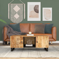 Thumbnail for Couchtisch 100x54x40 cm Massivholz Mango & Holzwerkstoff