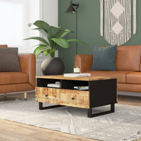 Thumbnail for Couchtisch 80x54x40 cm Massivholz Mango & Holzwerkstoff