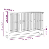 Thumbnail for Sideboard Schwarz 105x30x65 cm Holzwerkstoff