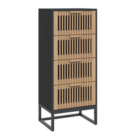 Thumbnail for Highboard Schwarz 40x30x95 cm Holzwerkstoff