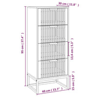 Thumbnail for Highboard Schwarz 40x30x95 cm Holzwerkstoff