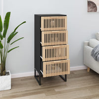 Thumbnail for Highboard Schwarz 40x30x95 cm Holzwerkstoff