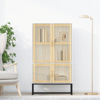 Thumbnail for Highboard Weiß 70x35x125 cm Holzwerkstoff