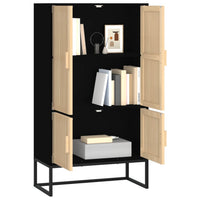 Thumbnail for Highboard Schwarz 70x35x125 cm Holzwerkstoff