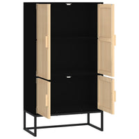 Thumbnail for Highboard Schwarz 70x35x125 cm Holzwerkstoff