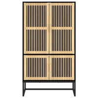 Thumbnail for Highboard Schwarz 70x35x125 cm Holzwerkstoff