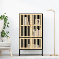 Thumbnail for Highboard Schwarz 70x35x125 cm Holzwerkstoff