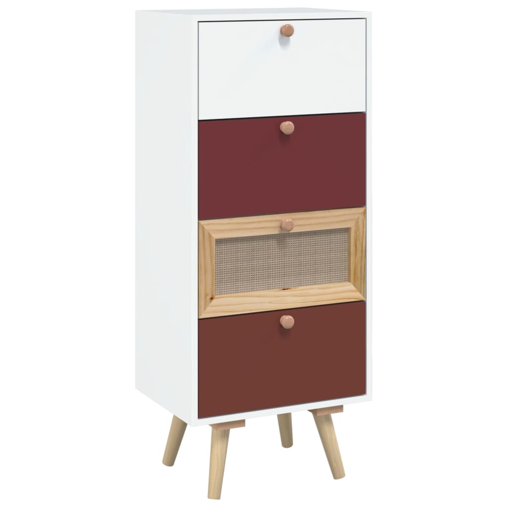 Highboard mit Schubladen 40x30x95 cm Holzwerkstoff