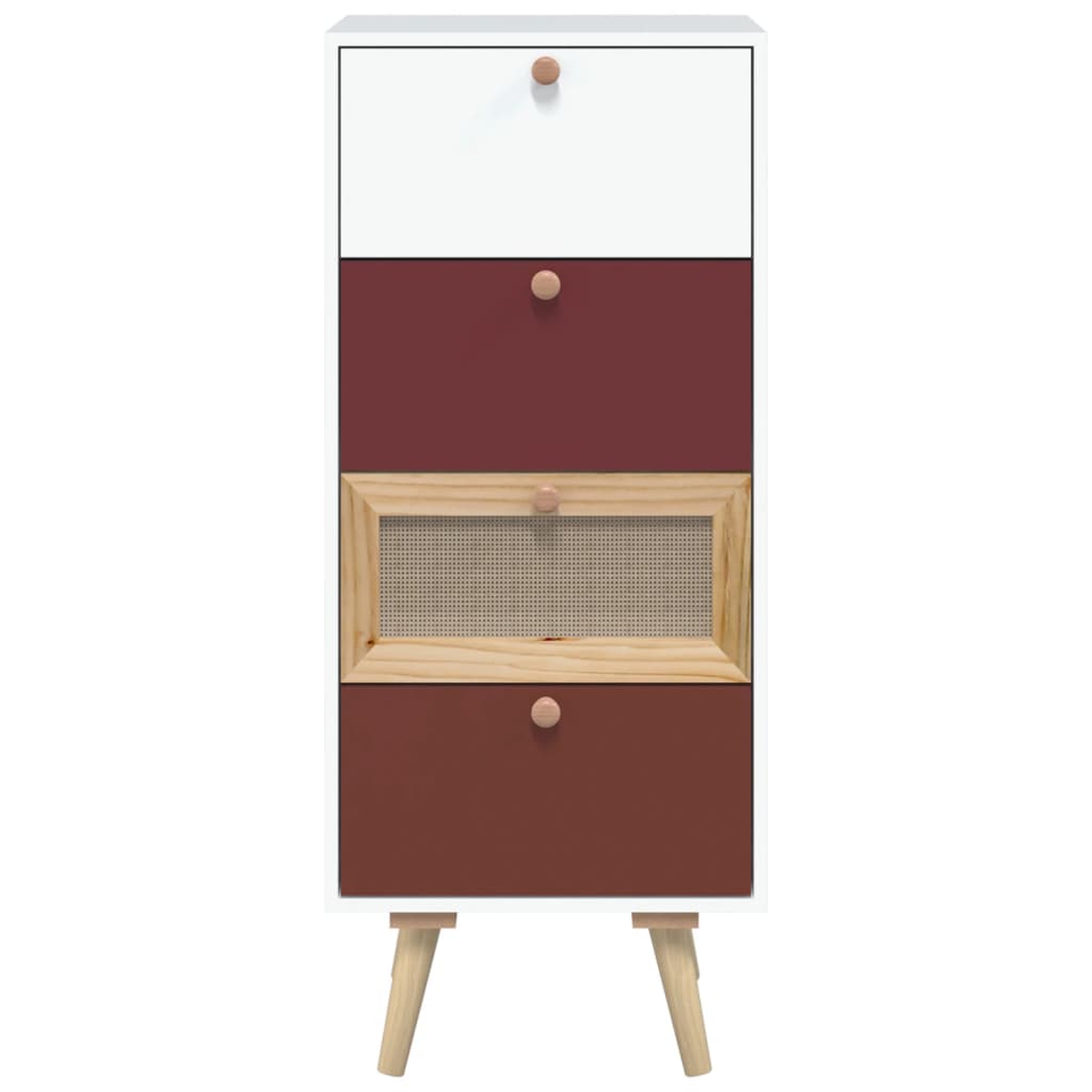 Highboard mit Schubladen 40x30x95 cm Holzwerkstoff
