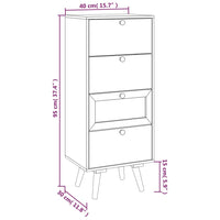 Thumbnail for Highboard mit Schubladen 40x30x95 cm Holzwerkstoff