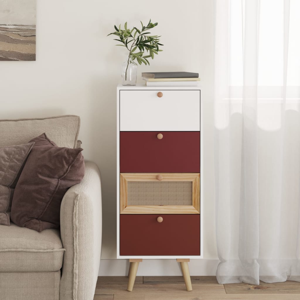 Highboard mit Schubladen 40x30x95 cm Holzwerkstoff
