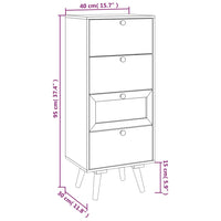 Thumbnail for Highboard mit Schubladen 40x30x95 cm Holzwerkstoff