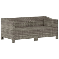 Thumbnail for 2-tlg. Garten-Lounge-Set mit Kissen Grau Poly Rattan