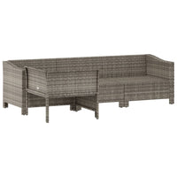 Thumbnail for 4-tlg. Garten-Lounge-Set mit Kissen Grau Poly Rattan