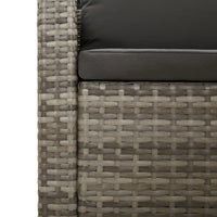 Thumbnail for 4-tlg. Garten-Lounge-Set mit Kissen Grau Poly Rattan