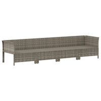 Thumbnail for 4-tlg. Garten-Lounge-Set mit Kissen Grau Poly Rattan
