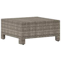 Thumbnail for Gartenhocker mit Kissen Grau Poly Rattan