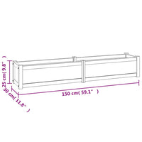 Thumbnail for Hochbeet 150x30x25 cm Massivholz Teak