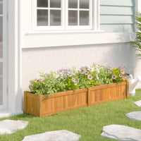 Thumbnail for Hochbeet 150x30x25 cm Massivholz Teak