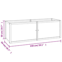 Thumbnail for Hochbeet 150x50x50 cm Massivholz Teak