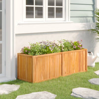 Thumbnail for Hochbeet 150x50x50 cm Massivholz Teak