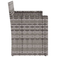 Thumbnail for Gartenbank mit Kissen Grau 105 cm Poly Rattan