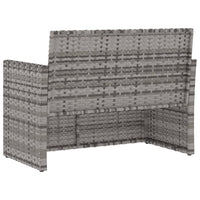 Thumbnail for Gartenbank mit Kissen Grau 105 cm Poly Rattan