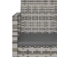 Thumbnail for Gartenbank mit Kissen Grau 105 cm Poly Rattan