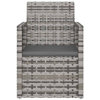 Thumbnail for Gartensessel mit Kissen Grau Poly Rattan