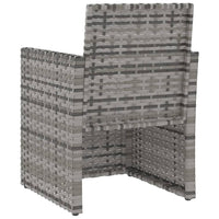 Thumbnail for Gartensessel mit Kissen Grau Poly Rattan