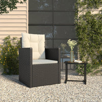 Thumbnail for Gartensessel mit Kissen Schwarz Poly Rattan