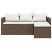 Thumbnail for Garten-Lounge-Set Braun Poly Rattan