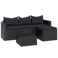 Thumbnail for Garten-Lounge-Set Schwarz Poly Rattan