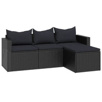 Thumbnail for Garten-Lounge-Set Schwarz Poly Rattan