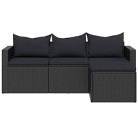 Thumbnail for Garten-Lounge-Set Schwarz Poly Rattan
