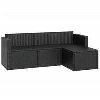 Thumbnail for Garten-Lounge-Set Schwarz Poly Rattan