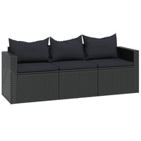 Thumbnail for Garten-Lounge-Set Schwarz Poly Rattan