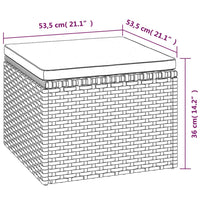 Thumbnail for 3-tlg. Garten-Lounge-Set mit Kissen Grau Poly Rattan