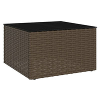 Thumbnail for 2-tlg. Garten-Lounge-Set mit Kissen Braun Poly Rattan