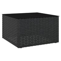 Thumbnail for 2-tlg. Garten-Lounge-Set mit Kissen Schwarz Poly Rattan