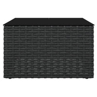 Thumbnail for 2-tlg. Garten-Lounge-Set mit Kissen Schwarz Poly Rattan