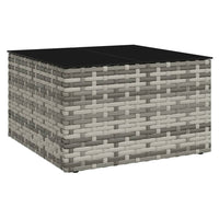 Thumbnail for 2-tlg. Garten-Lounge-Set mit Kissen Grau Poly Rattan