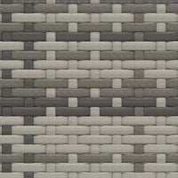 Thumbnail for 2-tlg. Garten-Lounge-Set mit Kissen Grau Poly Rattan