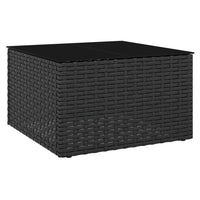 Thumbnail for 2-tlg. Garten-Lounge-Set mit Kissen Schwarz Poly Rattan