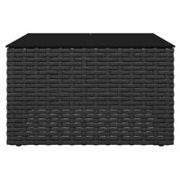 Thumbnail for 2-tlg. Garten-Lounge-Set mit Kissen Schwarz Poly Rattan
