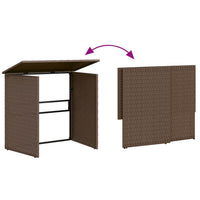 Thumbnail for Gartensofa in L-Form mit Tisch und Kissen Braun Poly Rattan