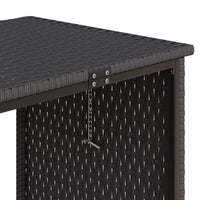 Thumbnail for Gartensofa in L-Form mit Tisch und Kissen Schwarz Poly Rattan