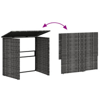 Thumbnail for Gartensofa in L-Form mit Tisch und Kissen Grau Poly Rattan